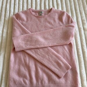 L.L. Bean Women's Cashmere Pink Crew Neck Sweater